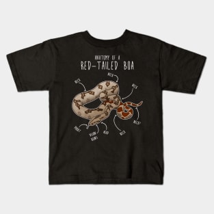 Red-Tailed Boa Snake Anatomy Kids T-Shirt